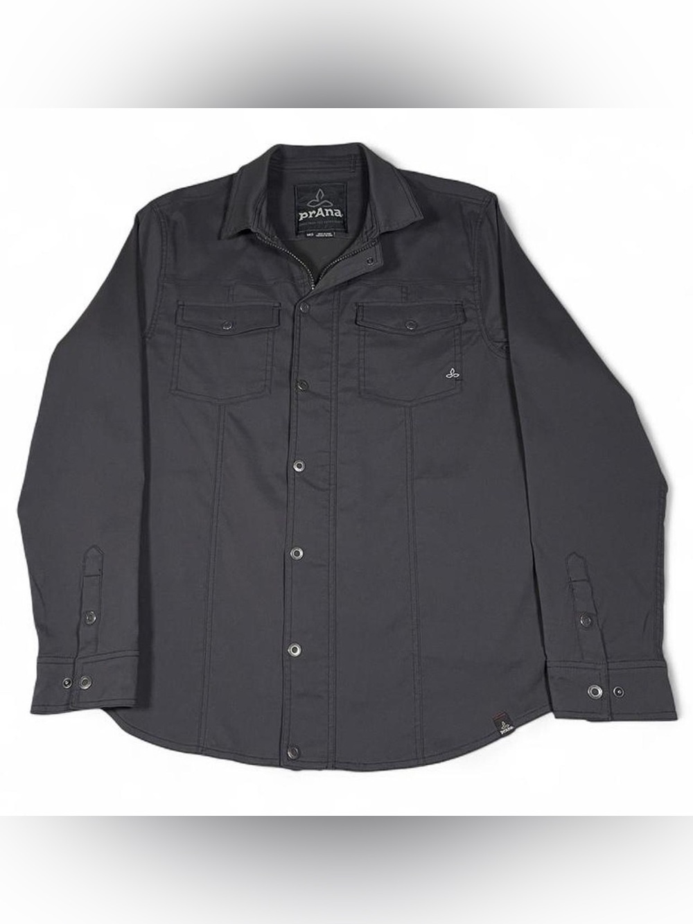 PrAna Living Shadow Athletic Jacket in Charcoal Grey Men’s Size M Shacket MINT